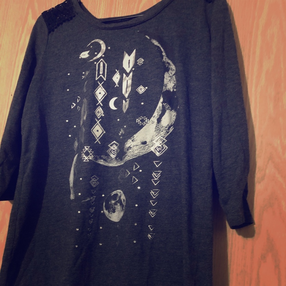 Long sleeve moon shirt